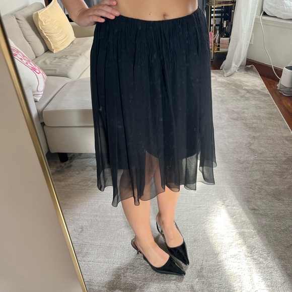 Chanel 06A Fall Black Layered Chiffon Skirt - Picture 2 of 7